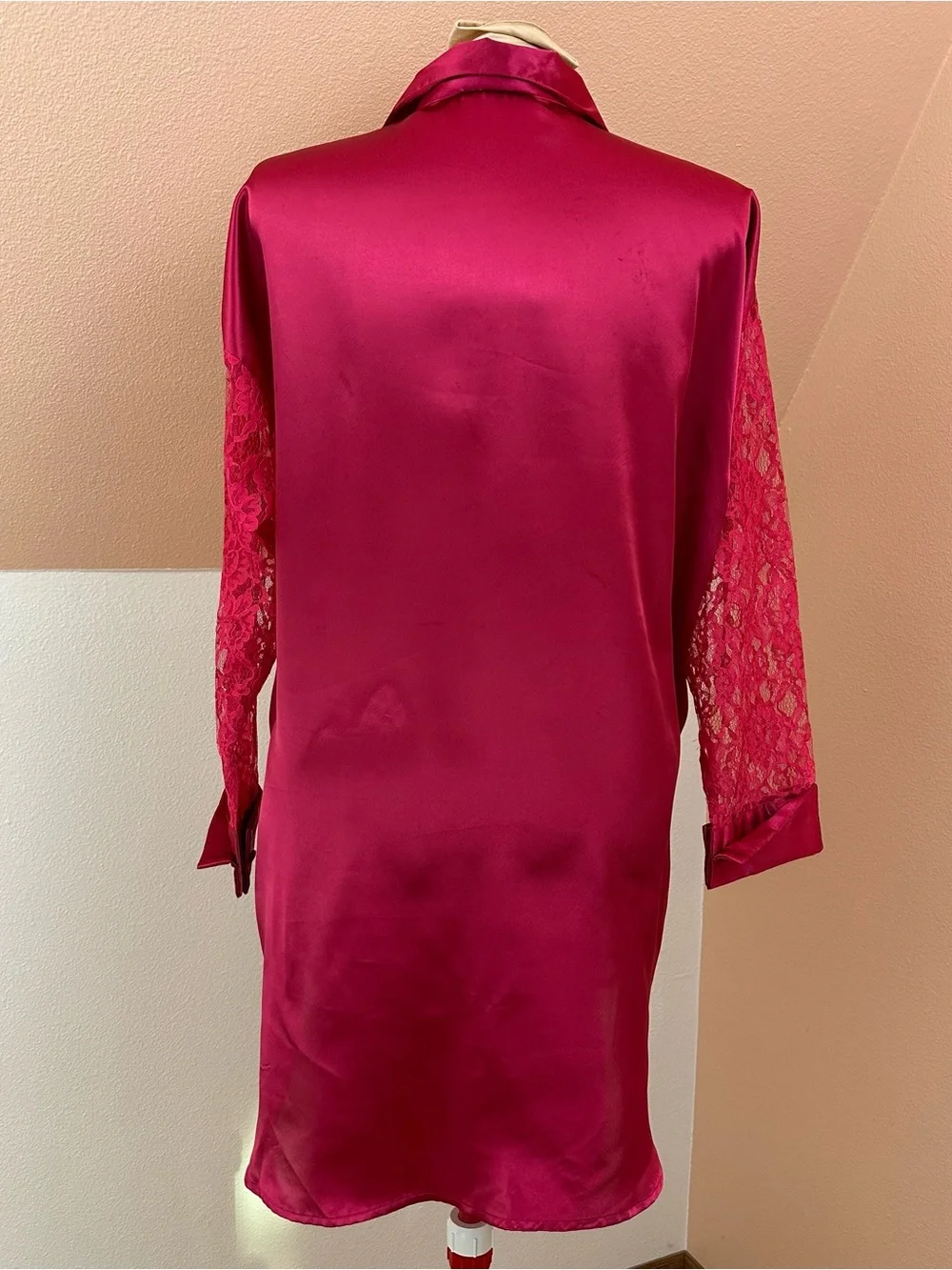 Vintage Y2K Victoria's Secret Gold Label Sheer Lace Lingerie Cover-Up Womens M/L